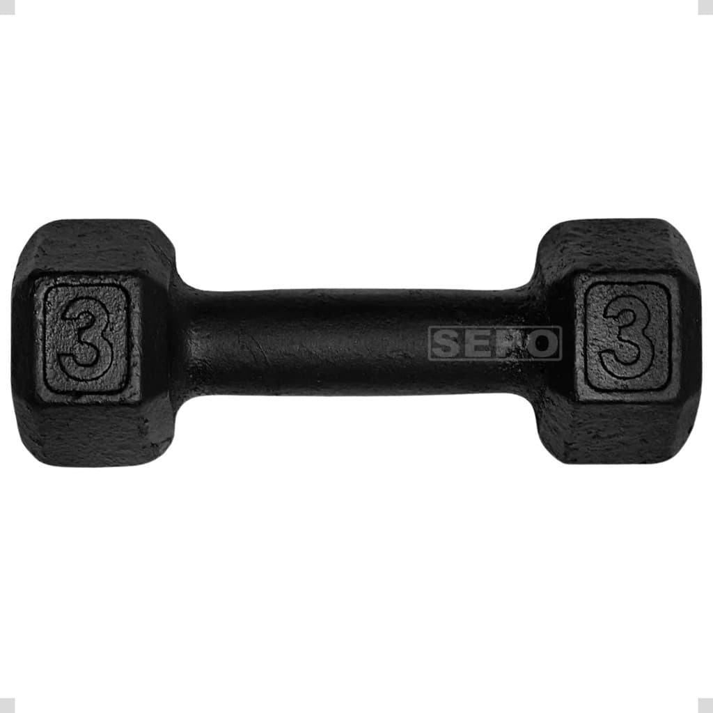 Halter peso 3Kg unidade sextavado Musculação treino academia