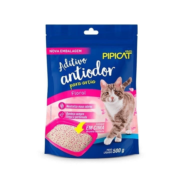 Aditivo Floral para Areia Sanitária de Gato Anti-Odor 500g - Pipicat