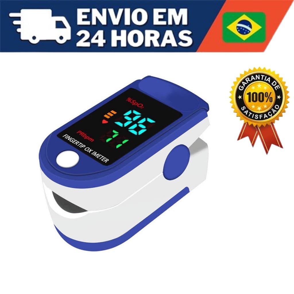 Oximetro De Dedo Digital Medidor De Saturação De Oxigênio No Sangue