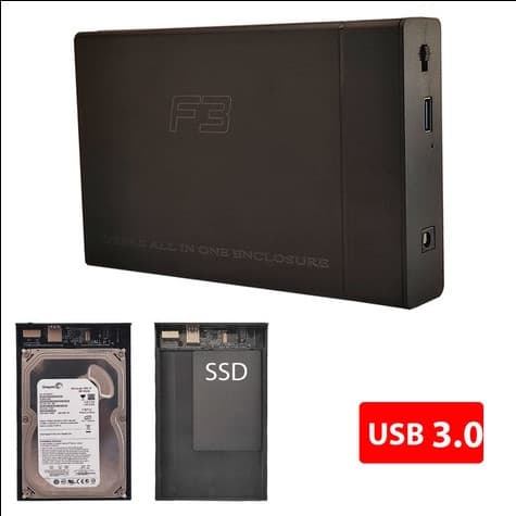 Gaveta Externa Case P/ SSD e HD de Desktop Sata 3.5"/ 2.5" - CS-3-2em1