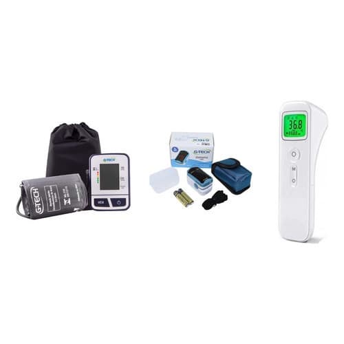 Kit G-tech Aparelho De Pressão Arterial Digital Bsp11 -  Termômetro Digital - Oxímetro