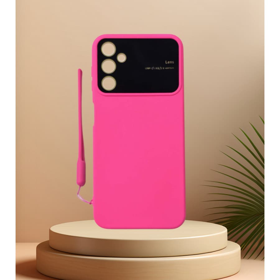 Capinha Capinha  De Celular Compatível A14 Proteção Câmeras Aveludada Com Silicone Com Pulseira Liso REF（ YV3）