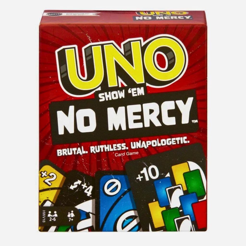 UNO Show Em No Mercy Jogo de Cartas Mattel Original Baralho Divertido para Família e Amigos HWV18