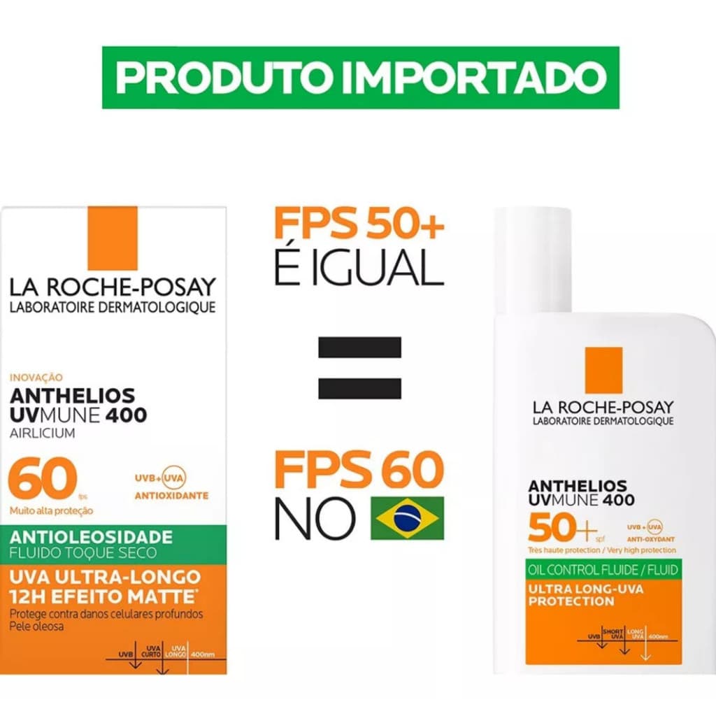 La Roche-posay protetor solar anthelios uvmune 400 fps50 50ml