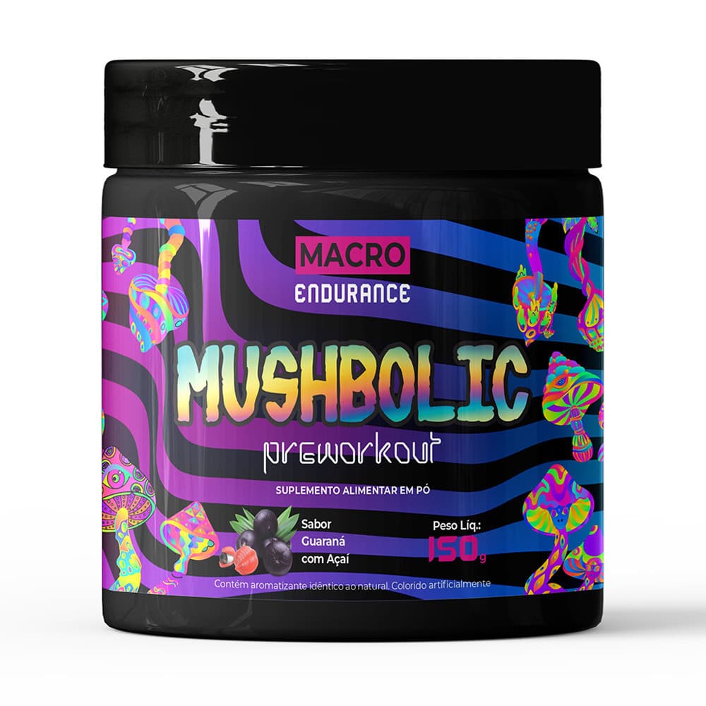 Pré-treino Mushbolic 150g Sabor Guaraná com Açaí