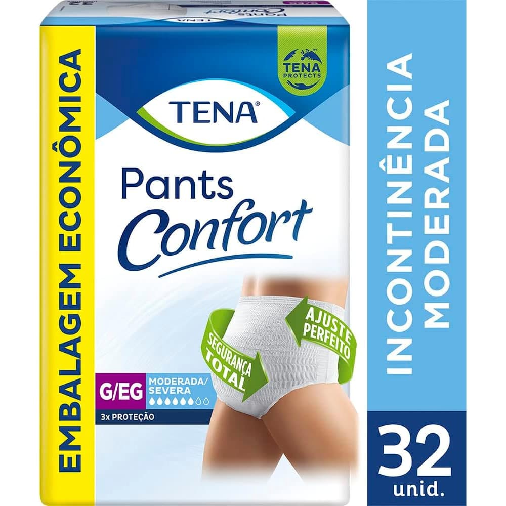 Fralda Tena Pants Confort Embalagem Econômica G/EG C/32