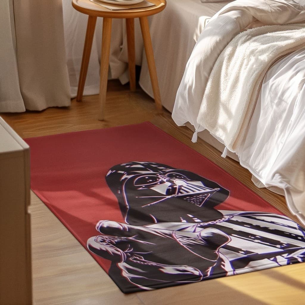 Tapete Decorativo Darth Vader 118x70cm Antiderrapante Sala, Quarto e Escritório