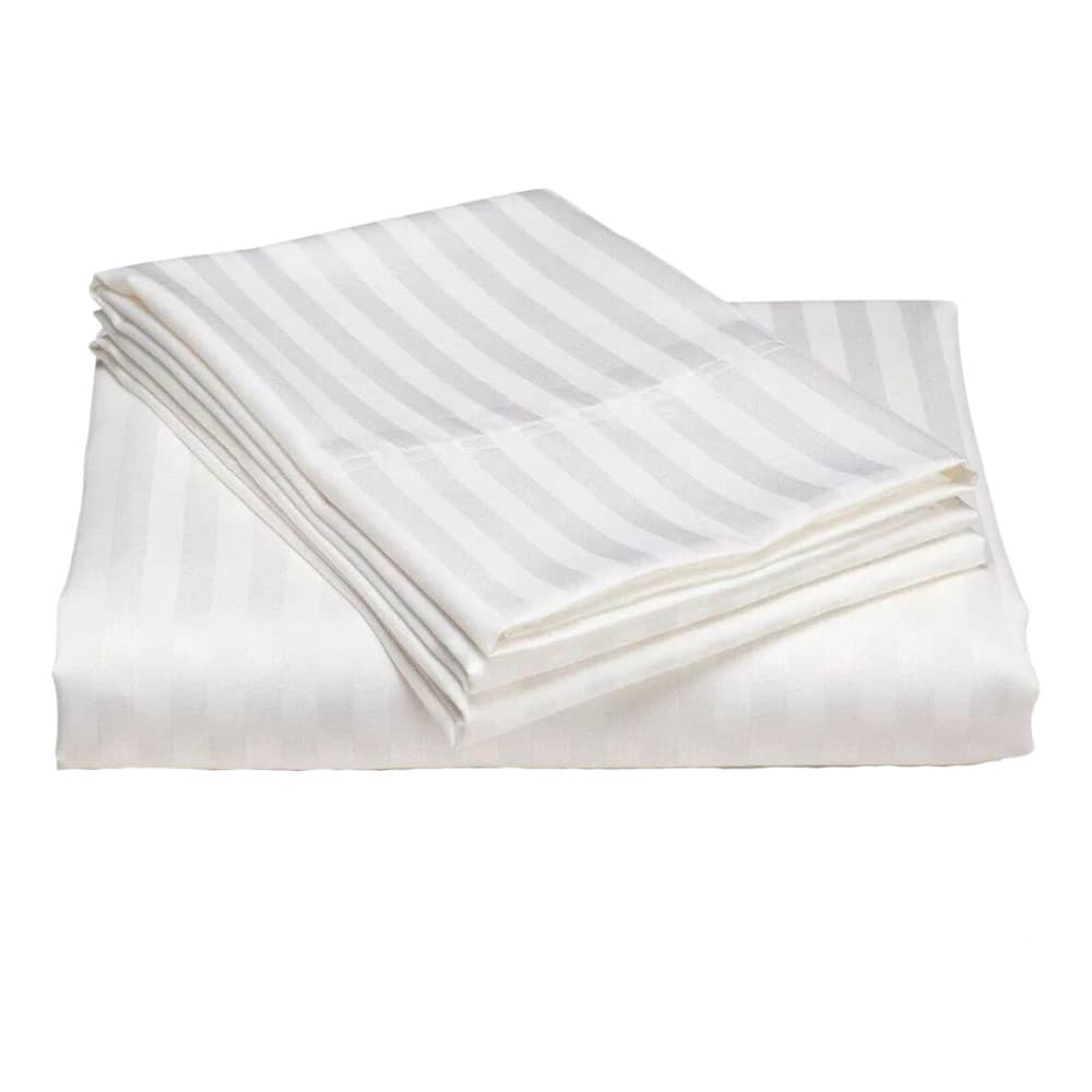 Jogo de Cama Casal 3 Peças Stripe Luxo 300 Fios Padrão Hotel Casal
