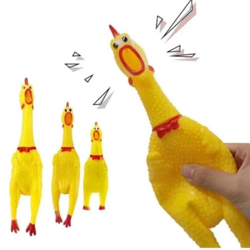 Galinha Frango Borracha Mordedor Cachorro Pet Faz Barulho / Brinquedo para cachorro Cachorro e gato