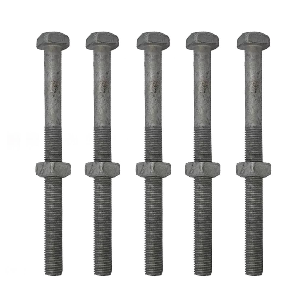 KIT 5 PARAFUSO GALV FOGO POSTE PADRAO 16X200MM 5/8X8" M16