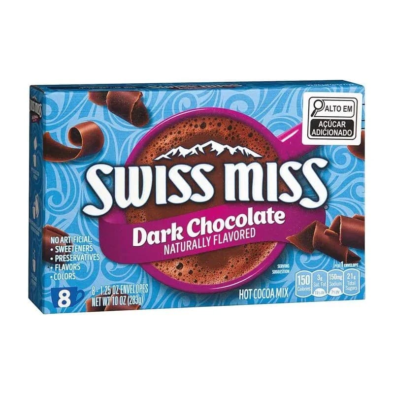 Achocolatado em Pó Dark Chocolate Swiss Miss 283g - importado EUA