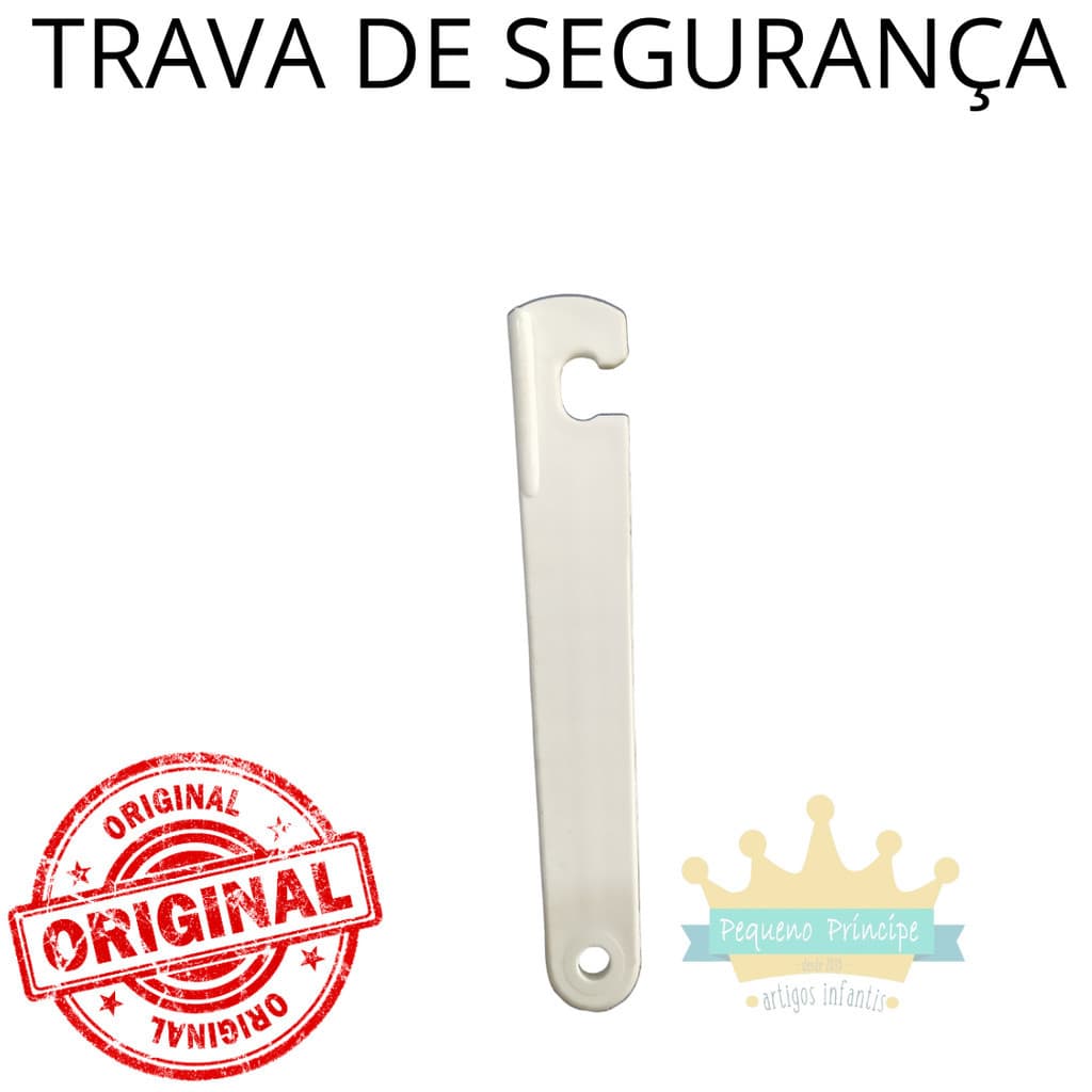 REPOSIÇÃO: Trava de Segurança para Carrinho e Cadeira de Alimentação Galzerano Branco