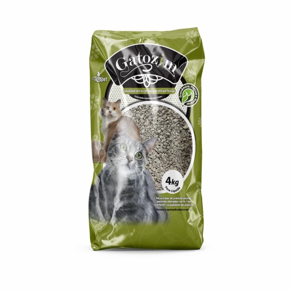 Areia Sanitária Higiênica Gatozim Tradicional 4kg Tezopet