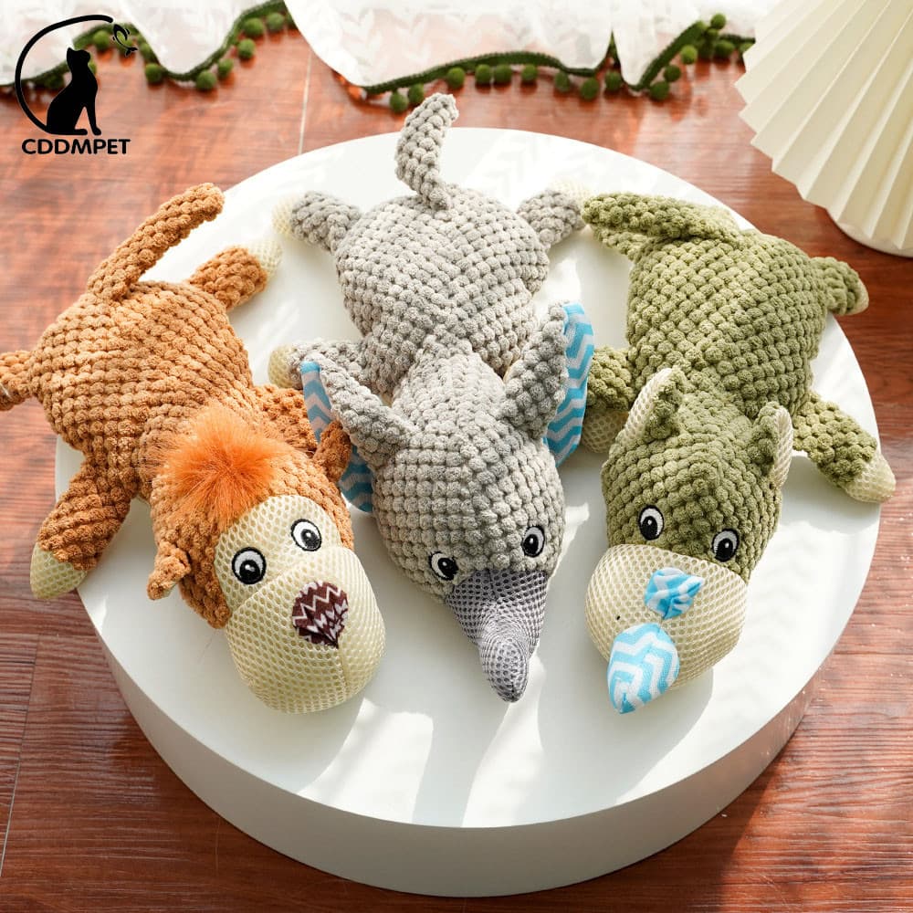Pelúcia Dos Desenhos Animados Brinquedo De Cachorro Mastigar Pet Brinquedos Rangido