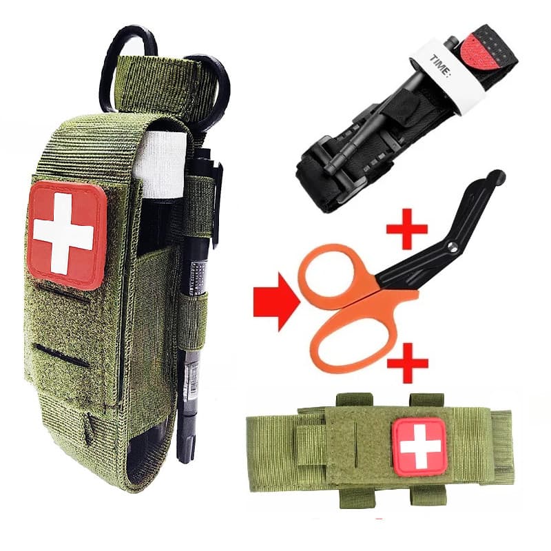 Kit De Primeiros Socorros Torniquete Selvagem Tesoura De Médico Armazenamento Molle Conjunto De Ferramentas De Sobrevivência Acessórios Equipamento