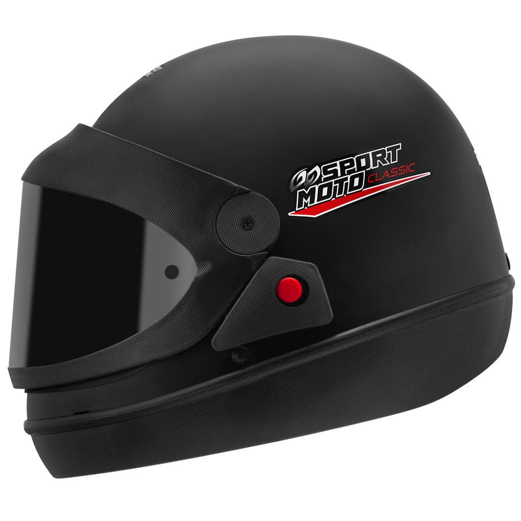 Capacete Moto Fechado Pro Tork Sport Moto Classic Viseira Fumê Preto Fosco Feminino Masculino Confortável Seguro Tam. 56 58 60 62