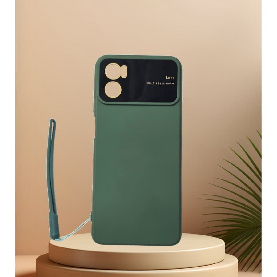 Capinha Capinha  De Celular Compatível E22 Proteção Câmeras Aveludada Com Silicone Com Pulseira Liso REF（ YV3）