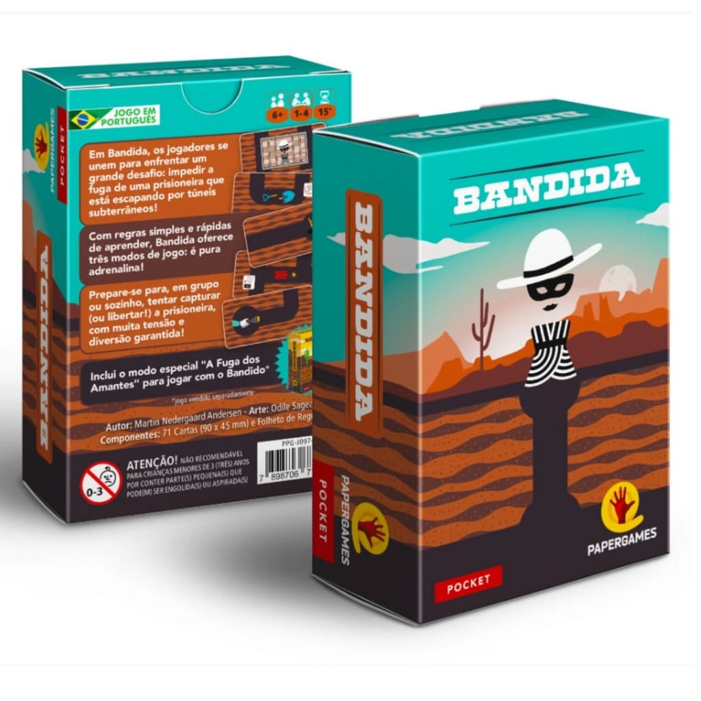 Jogo Cartas Bandida Tabuleiro Baralho Pocket Estratégico Original Papergames Divertido Família