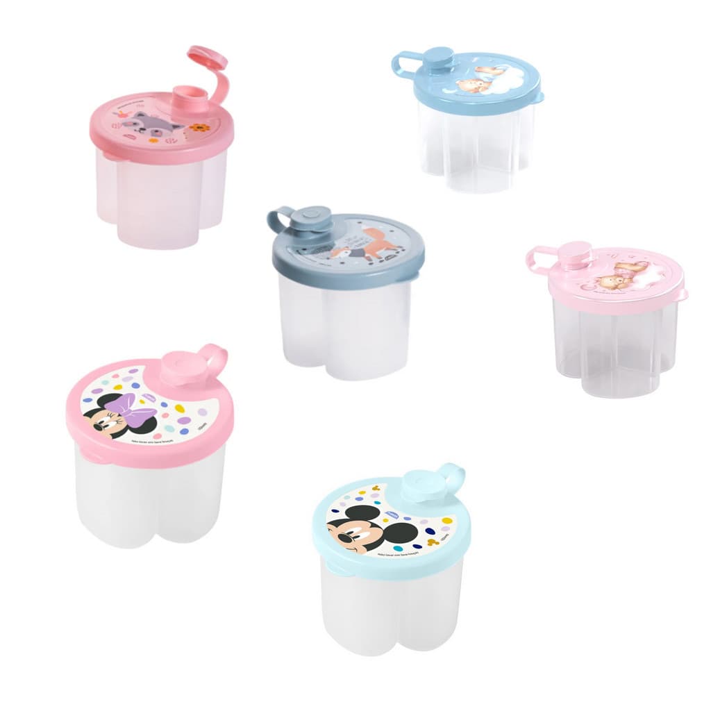 Dosador Leite Em Pó Baby Infantil 3 Divisórias 300ml Bichinhos Plasutil