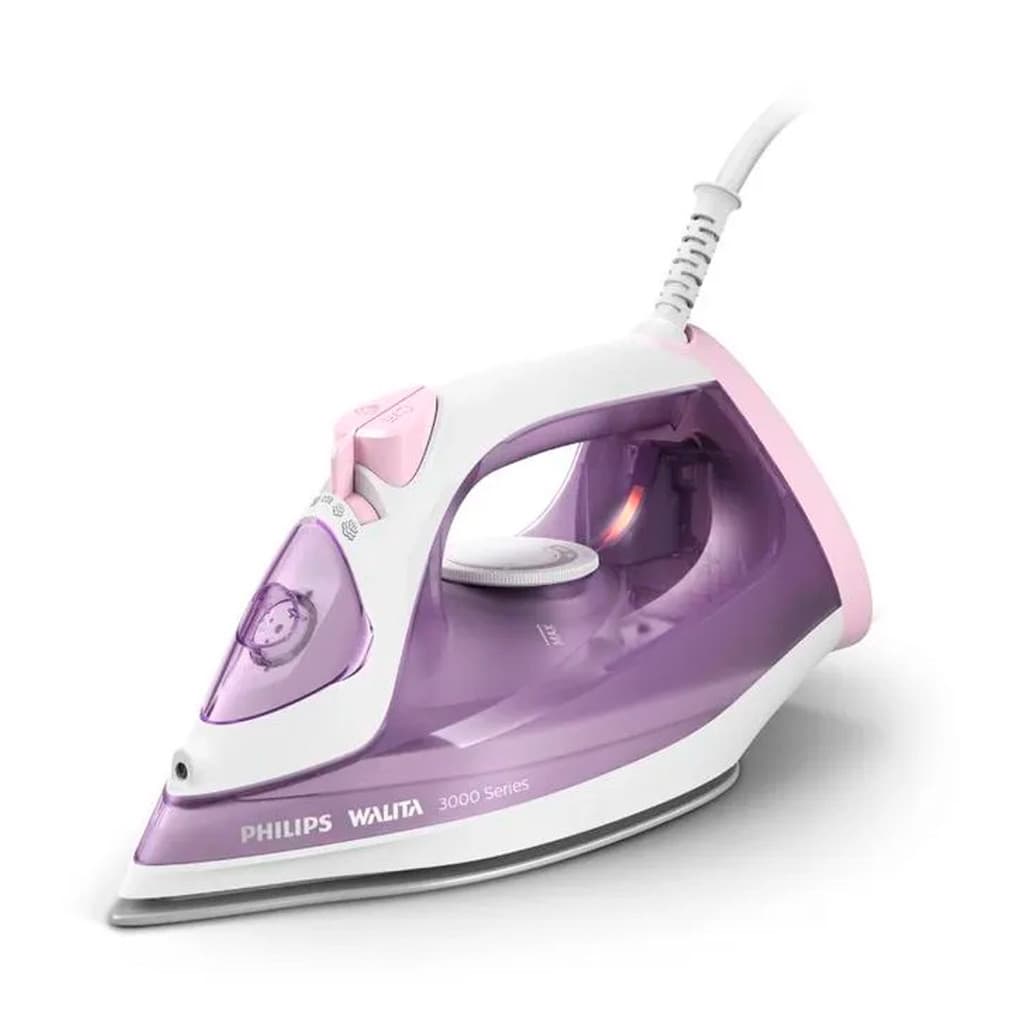 Ferro Passar Roupas A Vapor Philips Walita Série 3000 DST3010 Vapor Extra 220v Base Cerâmica Modo Eco Rosa 