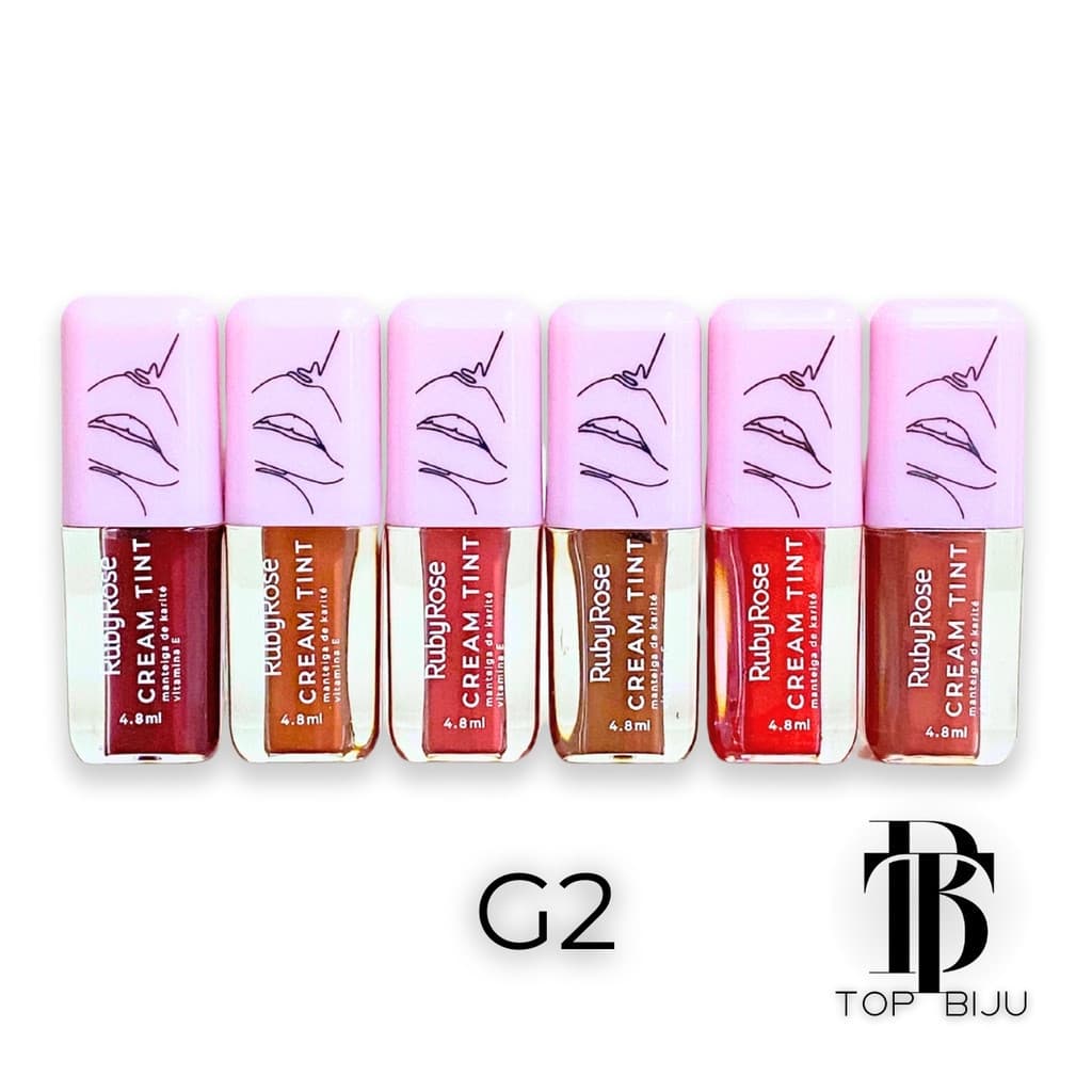 Cream Tint Multifuncional Batom Liquido Matte Sombra Liquida e Blush Liquido G2 - Ruby Rose