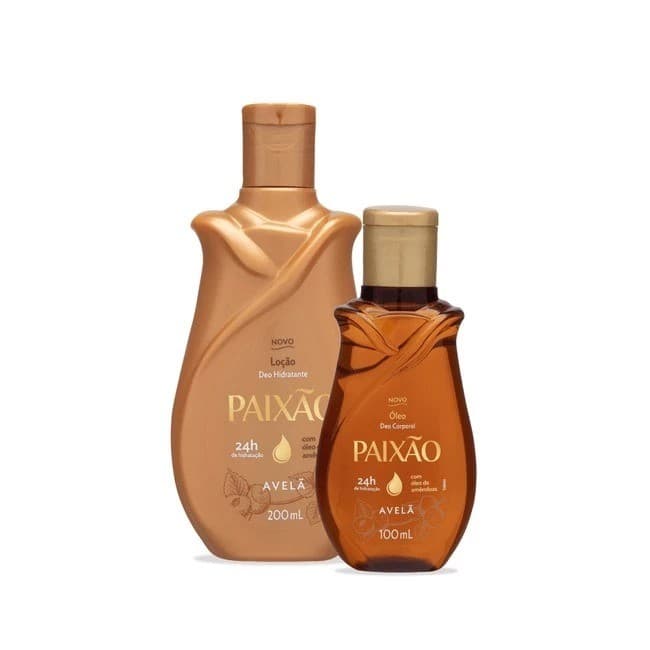 Kit Paixão Avelã Loção Hidratante + Óleo Corporal De Amêndoas Com Avelã Com Ação Desodorante