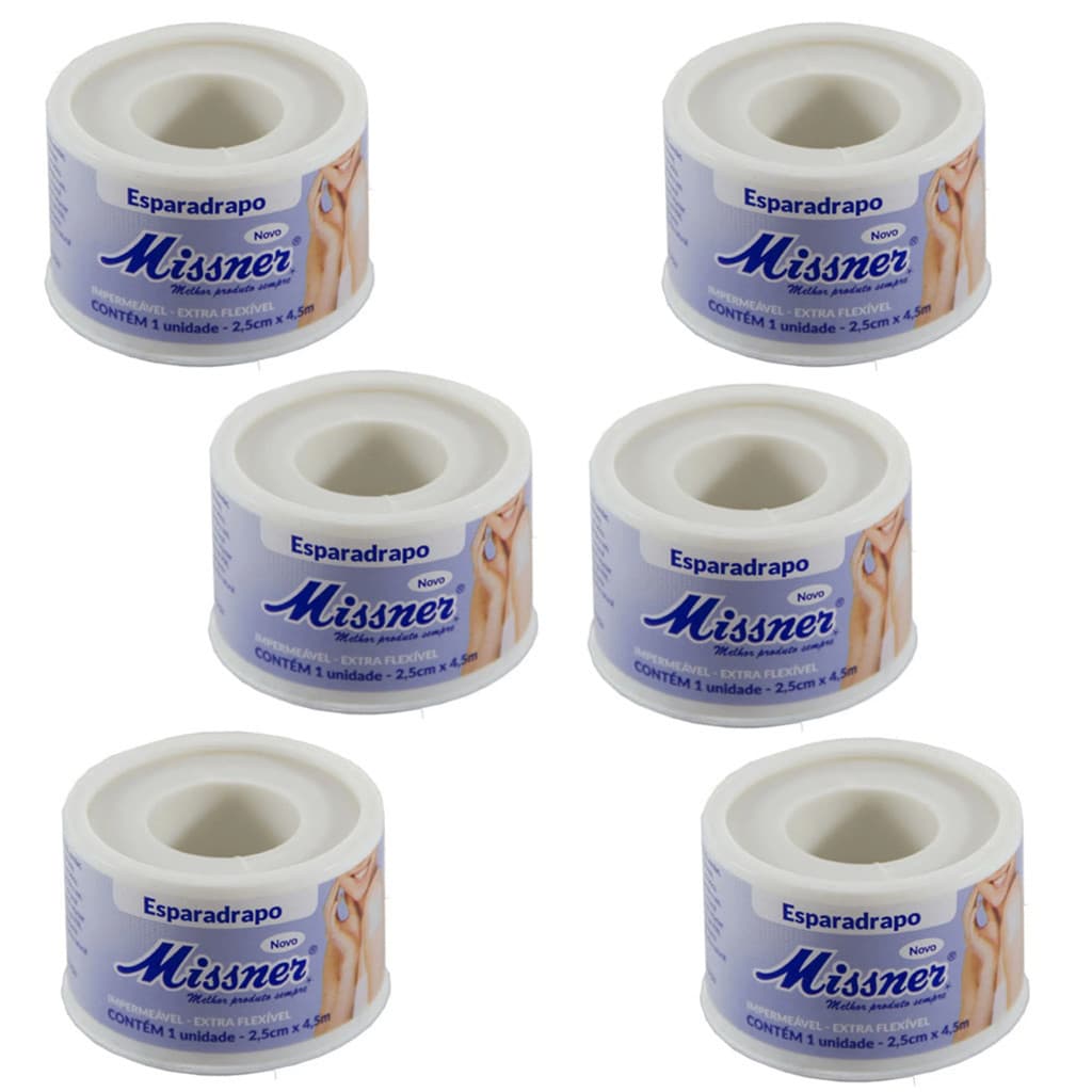 Kit 6 Esparadrapo 2,5x4,5 Curativo Impermeável Uripen Sonda