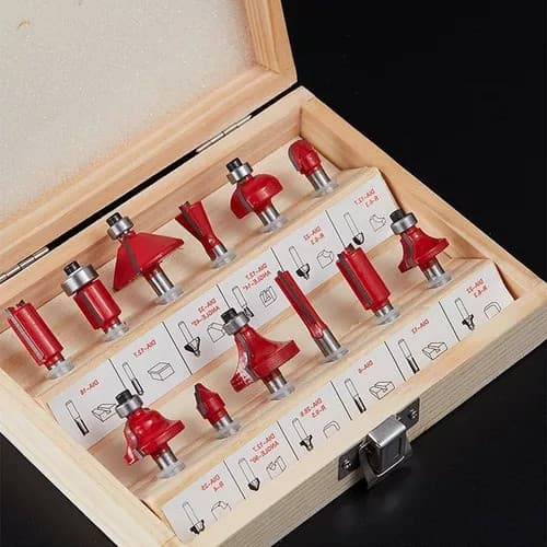 Fresa Para Tupia Manual Madeira Compativel Makita Bosch 6,35mm