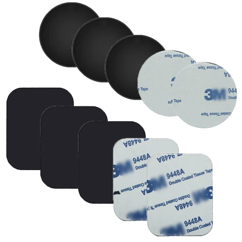 5 Pçs/Set Placa De Disco Metal Para Suporte Magnético Do Telefone Preto Folha Ferro Adesivo Carro Ímã Acessórios