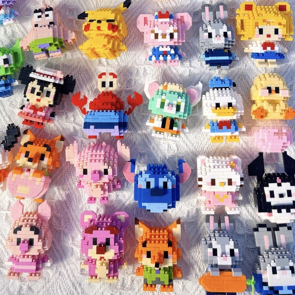 Pequenos Blocos De ConstruçãoDe Bonecas De Partículas Para Crianças  Brinquedos Educativos De Decoração De Haste Montada