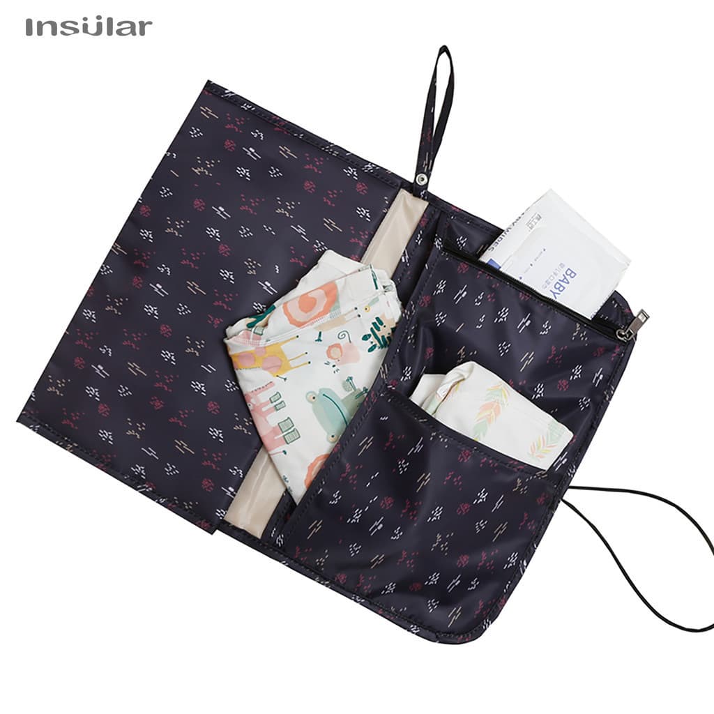 Insular Bolsa De Bebê Fralda Mudando Almofada Recém-Nascido Dobrável À Prova Dwaterproof Água Capa De Saco Esteira Duráv