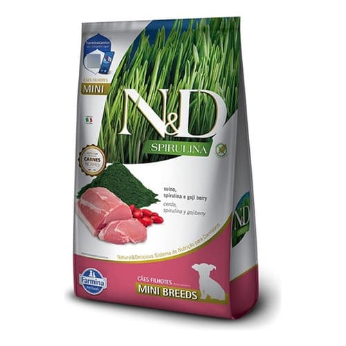 Ração Para Cachorro N&d Spirulina Filhote Mini Suino 2kg