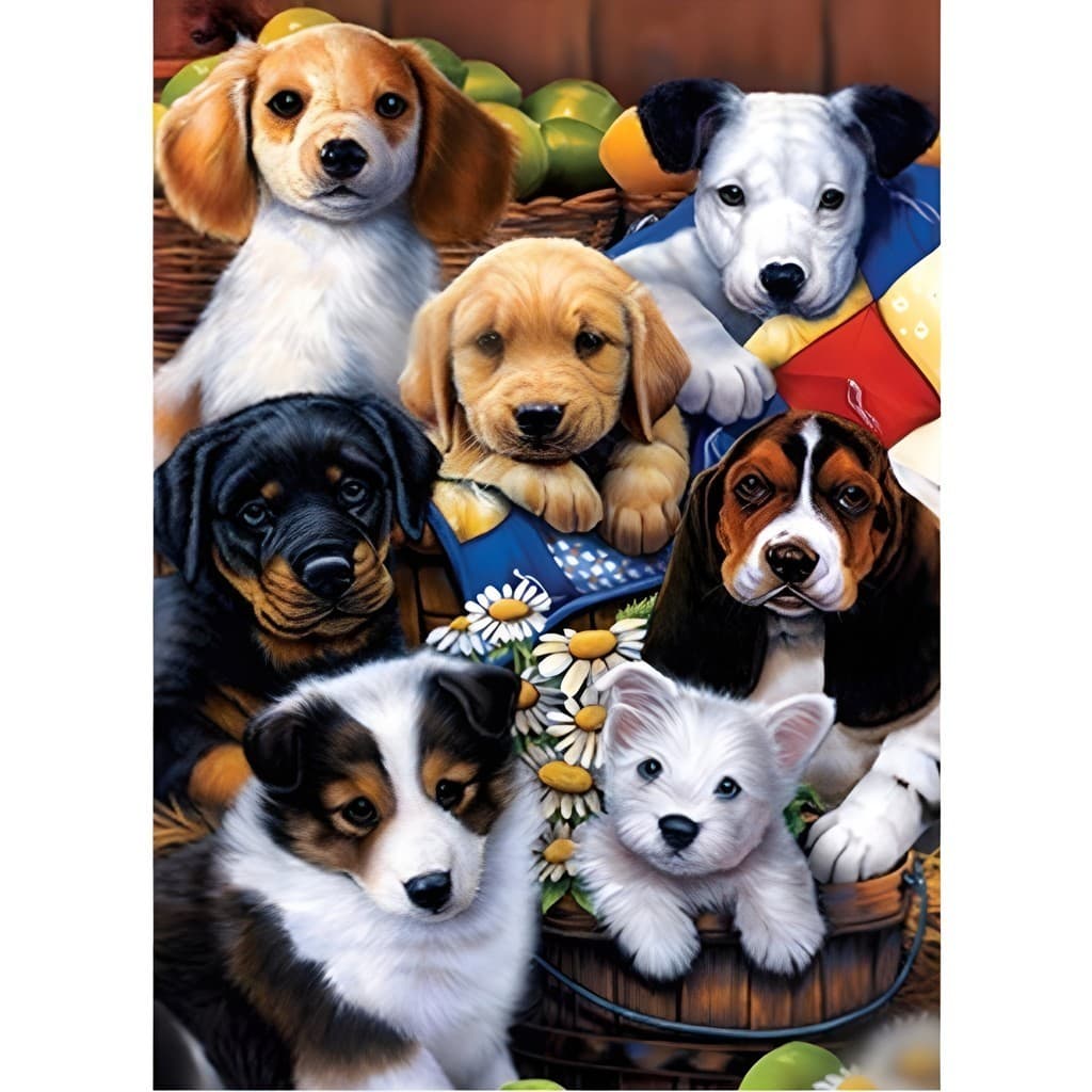 Pintura Com Diamantes 5D Cheia De E Animais De Desenho Animado Sem Moldura , Adequados Para Presentes De Decoração Doméstica