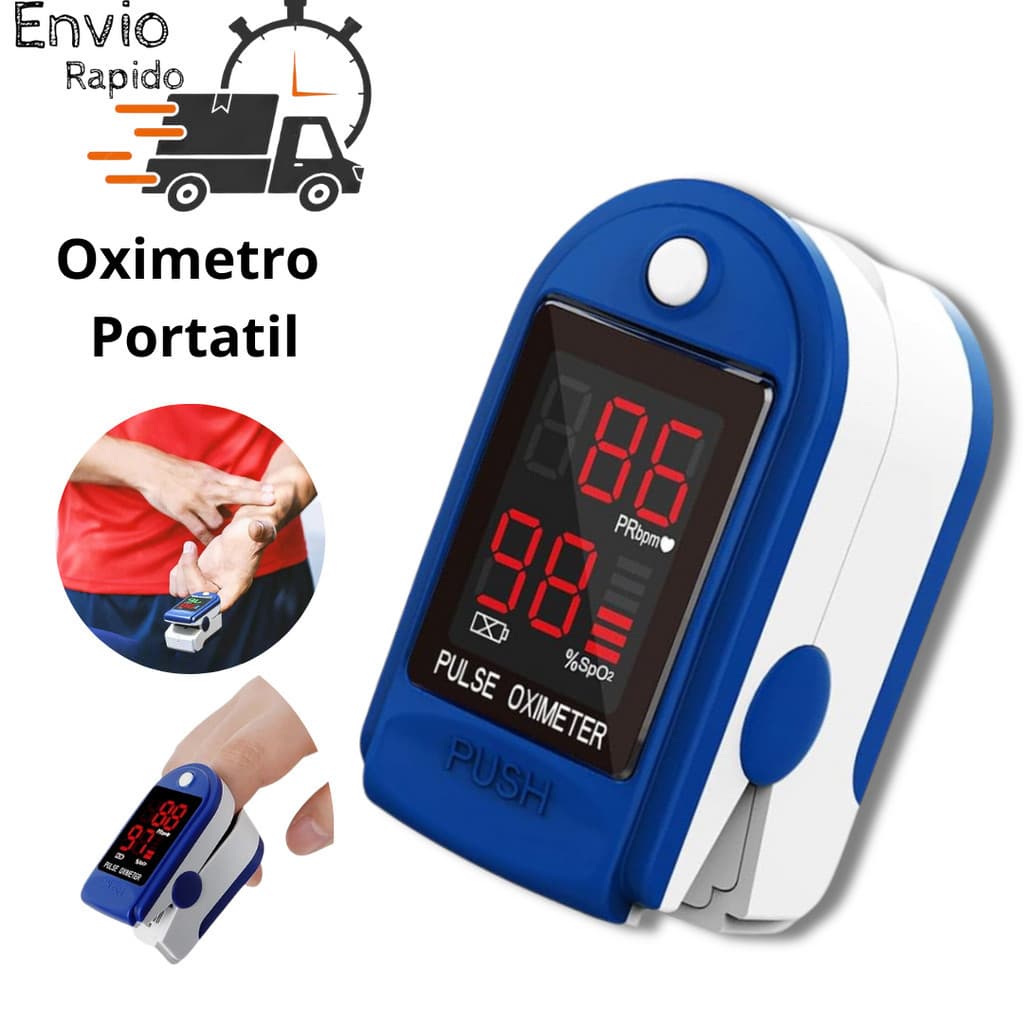 oximetro portatil de dedo digital com led medidor saturaçao oxigenio do sangue uso domestico