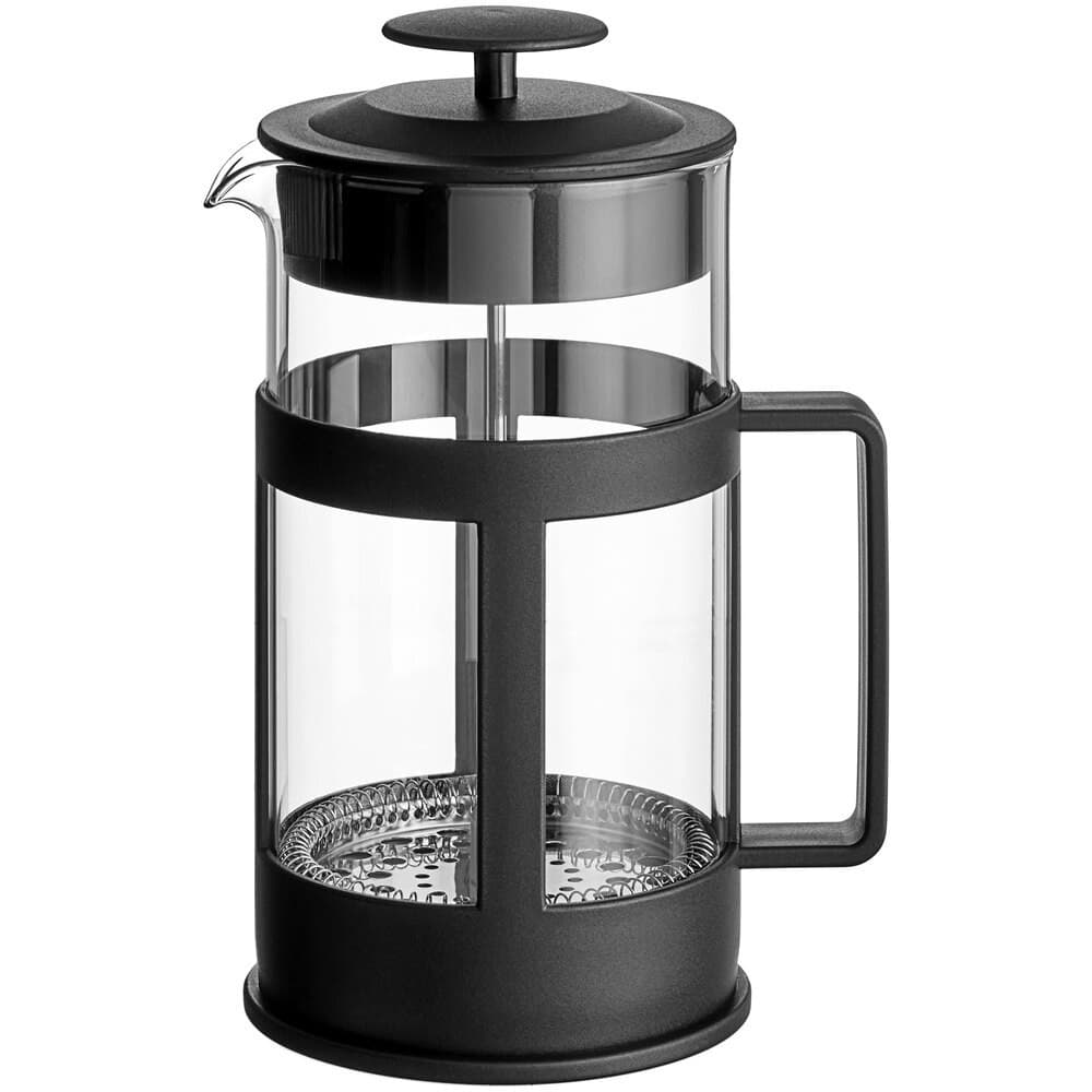 Cafeteira French Press 600ml Vidro & Inox / Prensa Francesa Portátil / Café Moka Expresso / Design Ergonômico