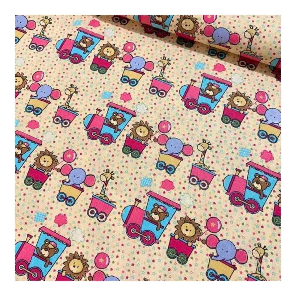Tecido Patchwork Tricoline Premium 100% Algodão 0,50CMx1,50CM de Largura  Coleção Circo