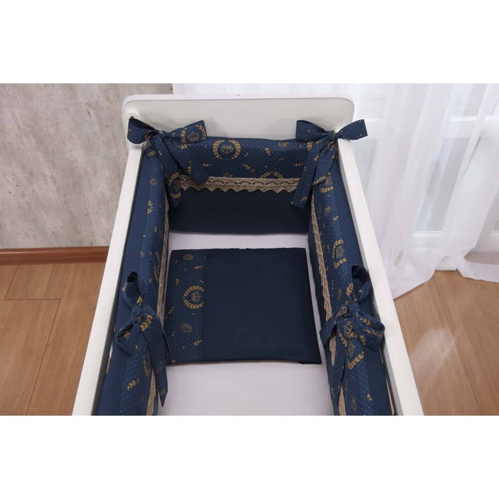 Protetor para Mini Berço de Bebê Menina e menino Kit Para Mini Berço kit 5 peças