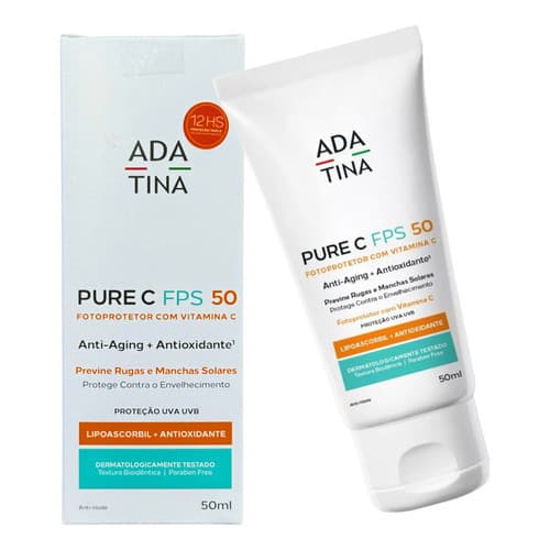 Ada Tina Protetor Solar Pure C Rugas Manchas Sol Fps 50