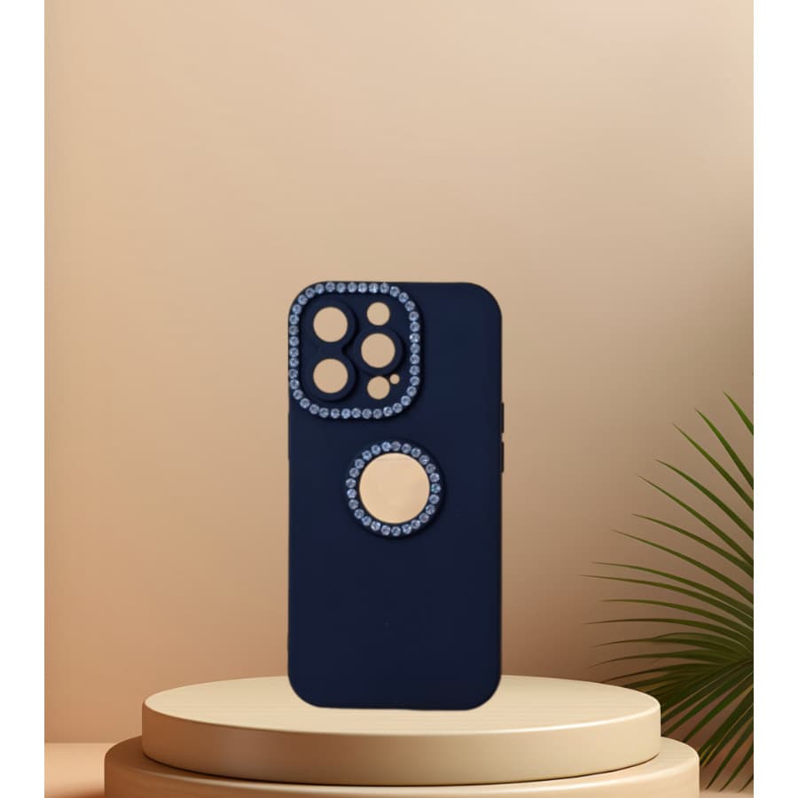 Capa Capinha de Celular Compatível IP 13 Pro  Silicone Aveludada Com Strass Brilhante Ref r9