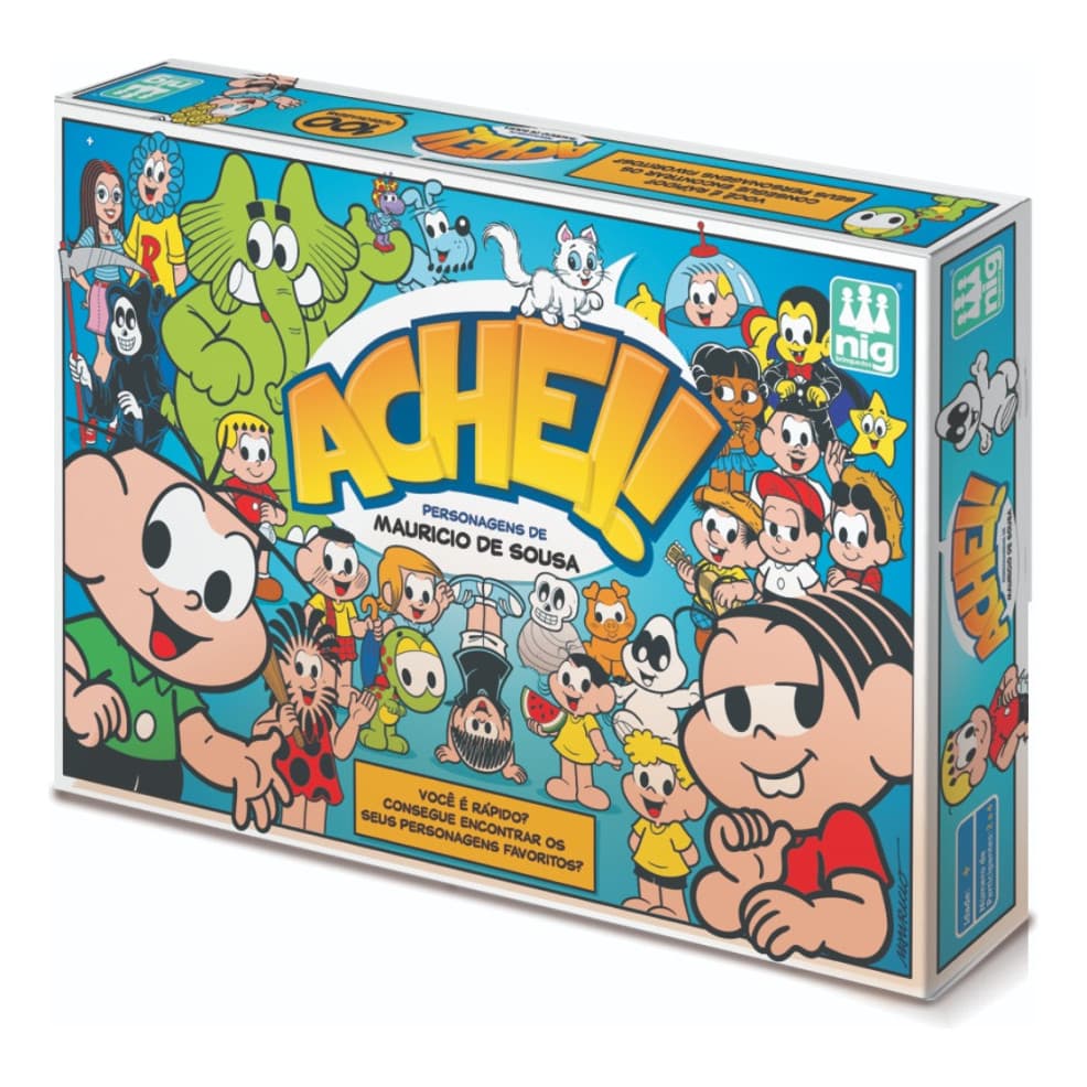 Jogos de Tabuleiro Infantil Achei! Turma da Mônica Jogo para Família - Nig