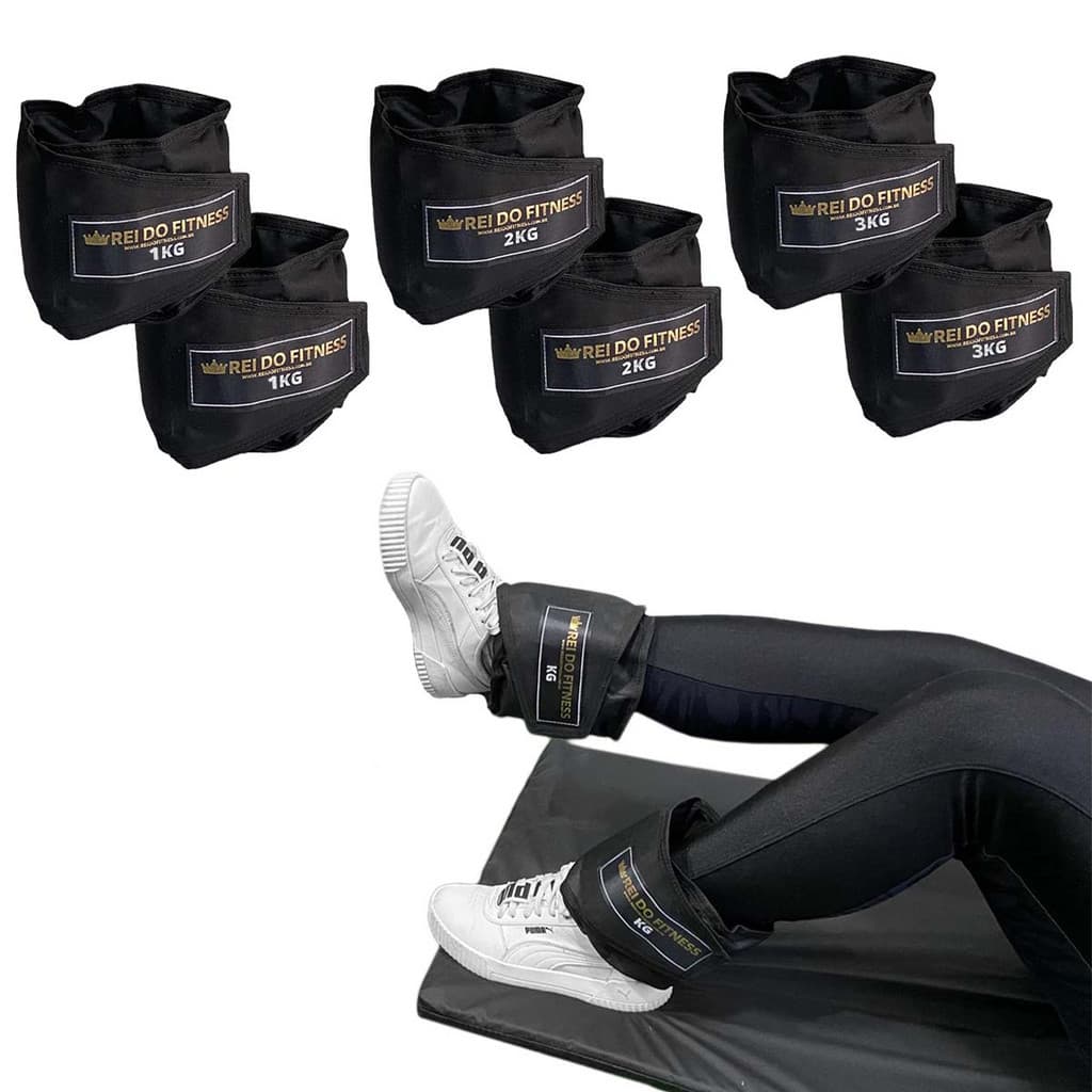 Kit 3 Pares Caneleiras Tornozeleiras Peso Treino Academia Musculação