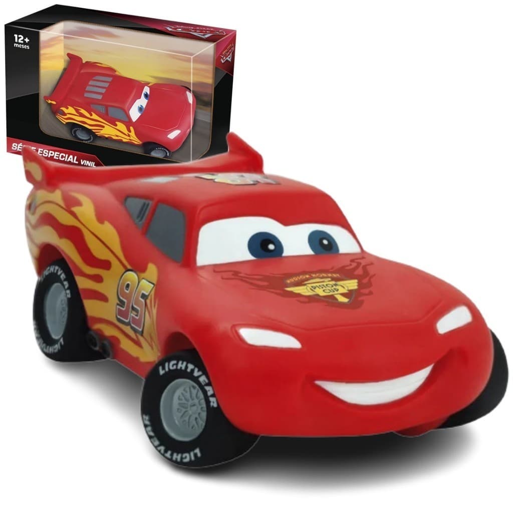 Carros Cars Boneco Vinil Articulado Corrida Disney Pixar
