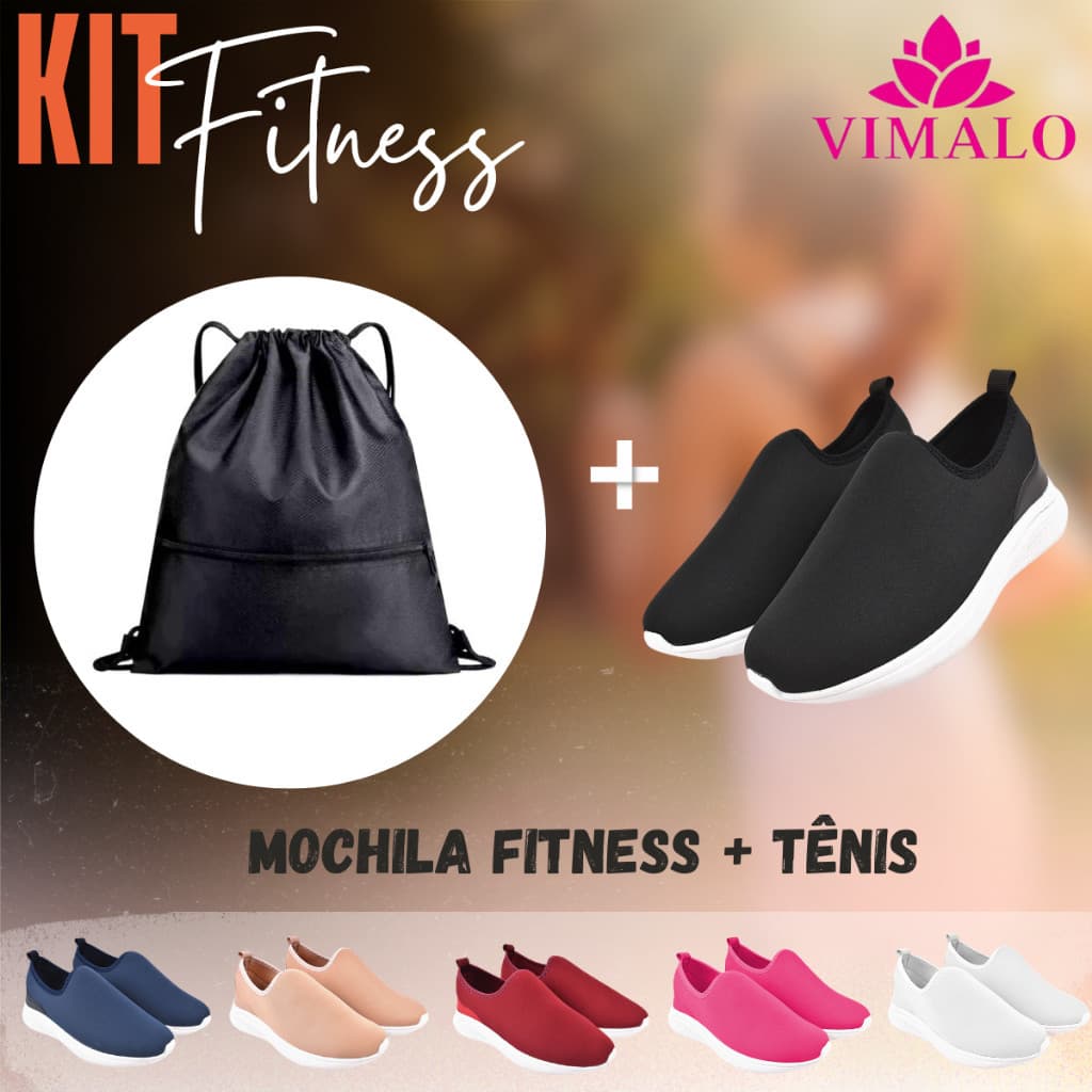 Kit Fitness Vimalo - Mochila esportiva E Tênis VL05 + MOCHILA Tênis jogging calce Fácil