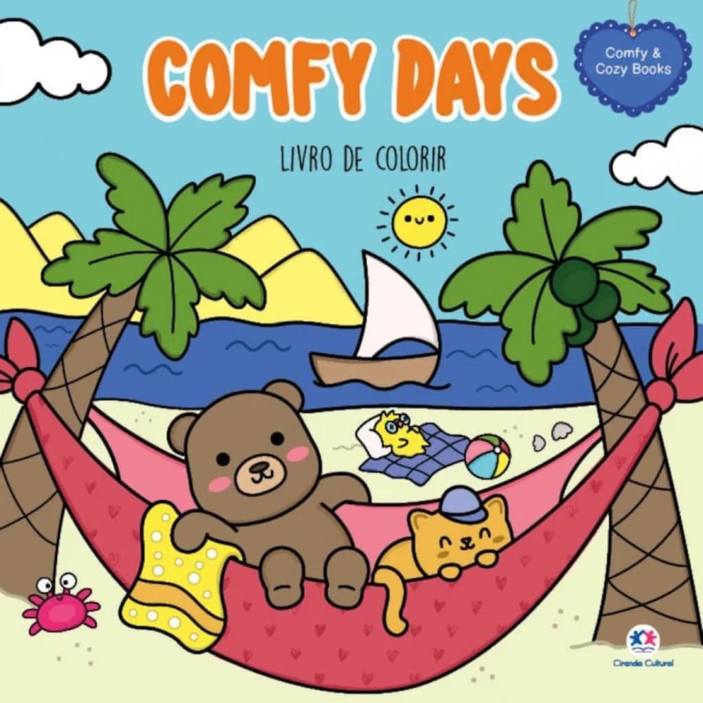 Livro Comfy & cozy books Comfy Days | Para Colorir