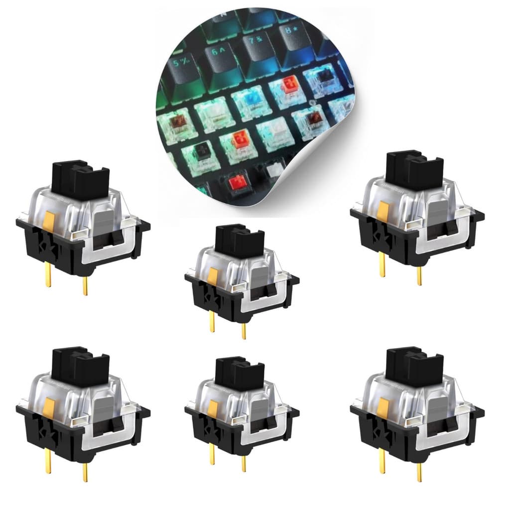 Kit 60 switch's black pretoRedragon Outemu para Teclado Mecânico