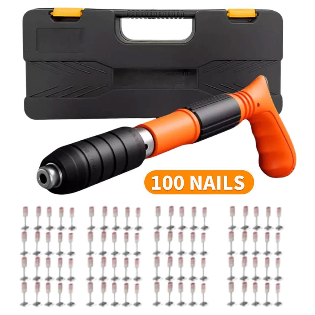 Pistola De Fixação Finca Pino Com 100 Pregos Finca Pino Kit Completo ou Somente os Pinos