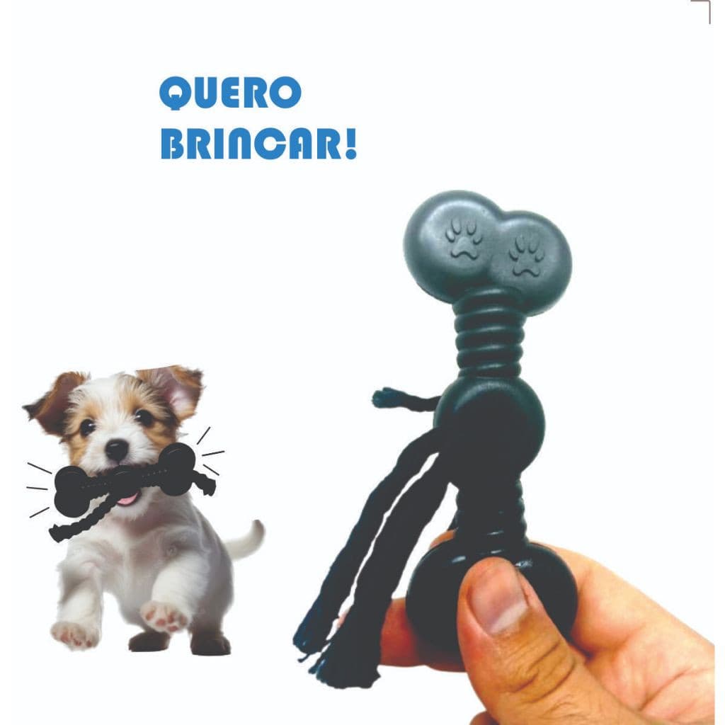 Brinquedo Mordedor Ossinho para Cachorro Corda Brinquedo Cachorro Resistente Zion Pet