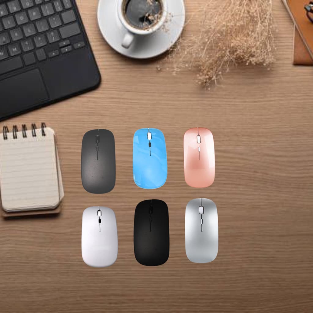 Mouse Slim Bluetooth Wireless Sem Fio Recarregável Ergonômico Portátil
