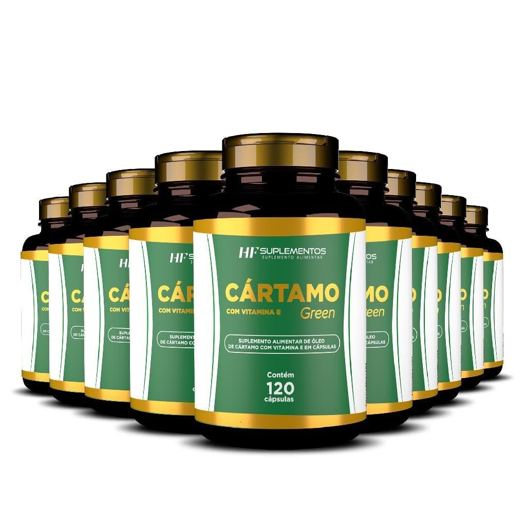 10X ÓLEO DE CÁRTAMO COM VITAMINA E 120 CAPS HF SUPLEMENTOS