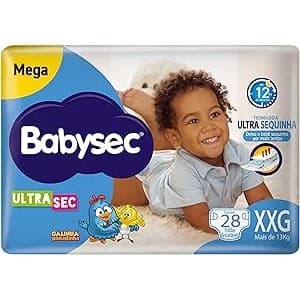 FRALDA DESCARTAVEL BABYSEC ULTRA MEGA XXG COM 28 UNIDADADES